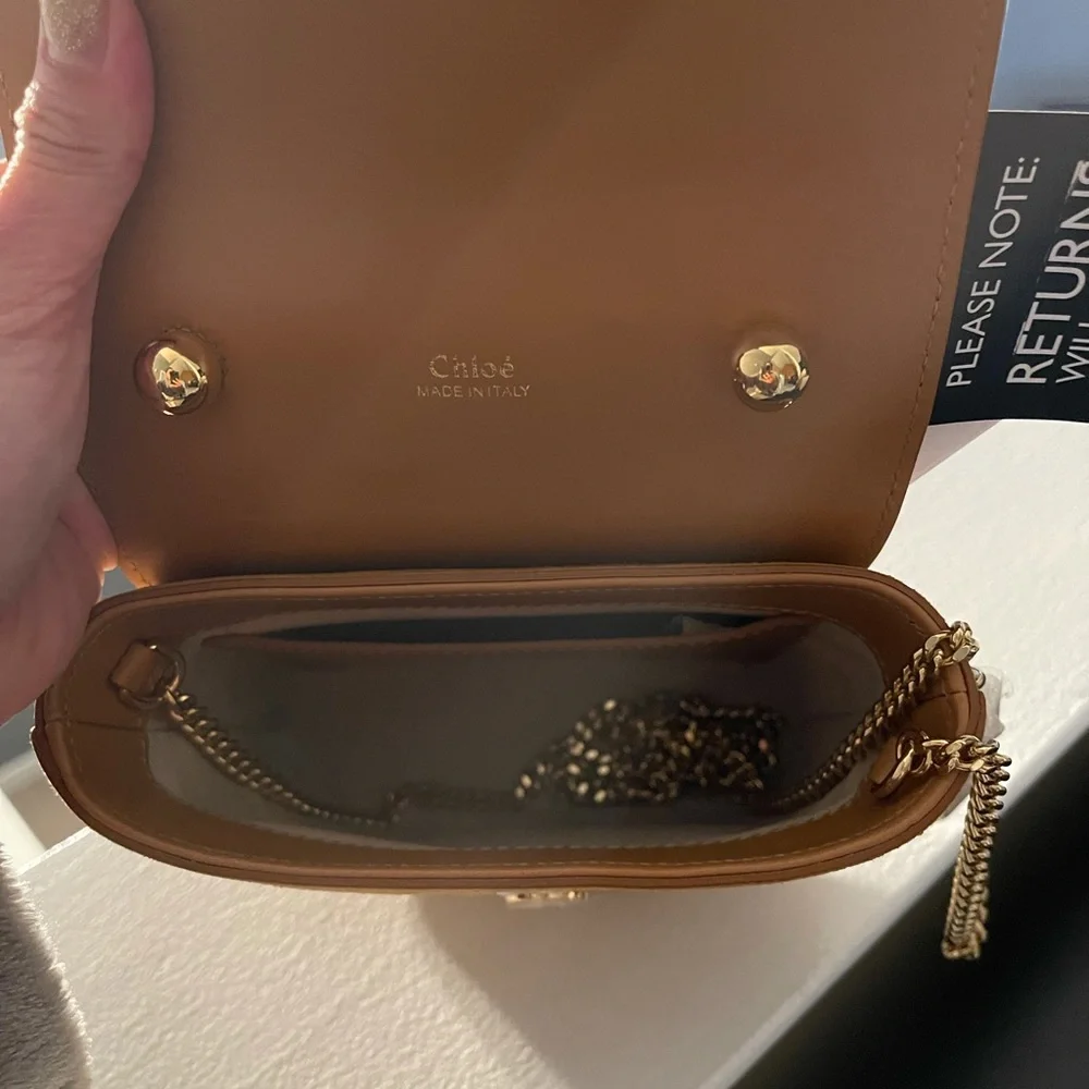 CHLOÉ Aby Lock Small Lizard-effect Leather-trimmed Embroidered Suede Bag - Picture 8 of 16